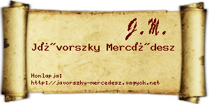 Jávorszky Mercédesz névjegykártya